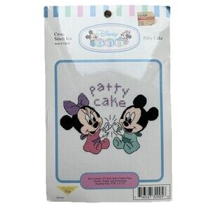 Disney Babies Cross Stitch Kit 32005 Patty Cake Minnie & Mickey 4x5 Sealed NEW